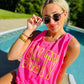 Salty Varsity Hollow Curved Puff Tank