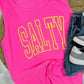 Salty Varsity Hollow Curved Puff Tank