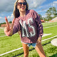 Custom State double Puff-Glitter Sweatshirt