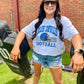 Custom Mascot Varsity Football Helmet DTF Tee