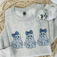 Blue Chinoiserie Ghost Trio DTF Sweatshirt