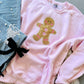 Glittery Gingerbread Man Applique Sweatshirt
