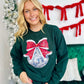 Santa Disco Coquette Bow DTF Sweatshirt