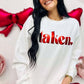 Taken Heart Simple Metallic Puff Sweatshirt