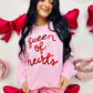 Queen Of Hearts Yarn Metallic Puff Sweatshirt