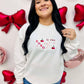 Cutie Valentine's Embroidered Collage Sweatshirt