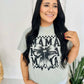 Checkered Mama Bow Stack DTF Tee
