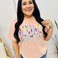 Mama Varsity Bow Paint Brushstroke DTF Tee