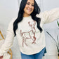 Deer Outline Puff Sweatshirt