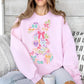 Bow Collage Easter Bunny Shaped DTF Sweatshirt