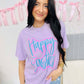 Happy Easter Double Puff/Glitter Tee