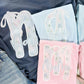Custom Hydrangea Bow Letter Name DTF Top
