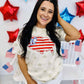 Fourth Of July America Puff Flag Graphic Design