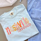 Custom Cutesy Colorful Glitter Letter Graphic Tee