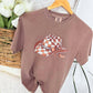 Checkered Cowboy Hat With Bow DTF Tee