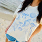 Shell's And Bow Collage Graphic Tee