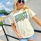 Custom Striped Bow Mascot Graphic Tee