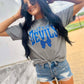 Custom Bow Let's go Mascot Graphic Tee