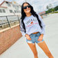 Football Is My Favorite Season Embroidered Sweatshirt