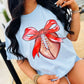 Custom Color Football Bow Graphic Tee