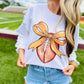 Custom Color Football Bow Graphic Sweatshirt