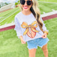 Custom Color Football Bow Graphic Sweatshirt