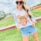Custom Color Football Bow Graphic Sweatshirt