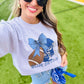 Custom Coquette Football Graphic Sweatshirt