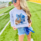 Custom Coquette Football Graphic Sweatshirt