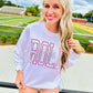 Custom Hollow Varsity Cursive Graphic Sweatshirt