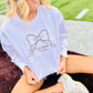 Coquette School Spirit Bow Embroidered Sweatshirt
