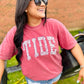 Custom Coquette Bow Varsity Graphic Tee