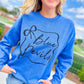 Custom School Puff Bow Frame Graphic Sweatshirt