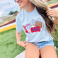 Gingham Bow Football Collage DTF Graphic Tee