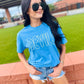 Custom Hollow Lines Mascot Graphic Tee