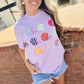 Neon Preppy Football Helmet Graphic Tee