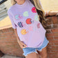 Neon Preppy Football Helmet Graphic Tee