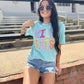 Custom Neon Fun Party Summer Font Graphic Tee