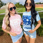 Custom Floral Collage School Mascot Graphic Tee