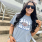 Distressed Checkered Football Mascot Graphic Tee