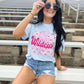 Custom Mascot Lighting Bow Box Graphic Tee