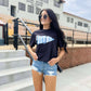 Custom Watercolor School Banner Graphic Tee