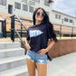 Custom Watercolor School Banner Graphic Tee