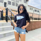 Custom Watercolor School Banner Graphic Tee