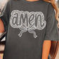 Amen Lace Bubble Bow Graphic Tee