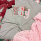 Merry Patchwork Christmas Graphic DTF Tee