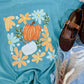 Pumpkin Floral Collage DTF Graphic Tee