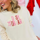 Boutique Valentines Day Bow Embroidered Sweatshirt