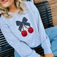 American Cherries Applique Sweatshirt
