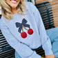 American Cherries Applique Sweatshirt